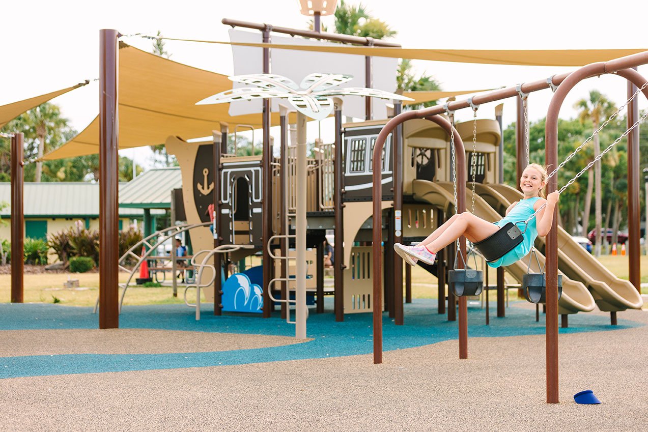 Sunrise Park North-FL-Playgrounds-Freestanding-2 Bay Arch Swing-View 016-Web